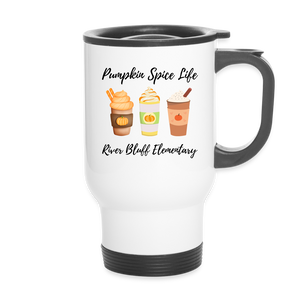 Fall-Themed Travel Mug - white