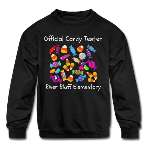 Youth Fall-Themed Crewneck Sweatshirt - black