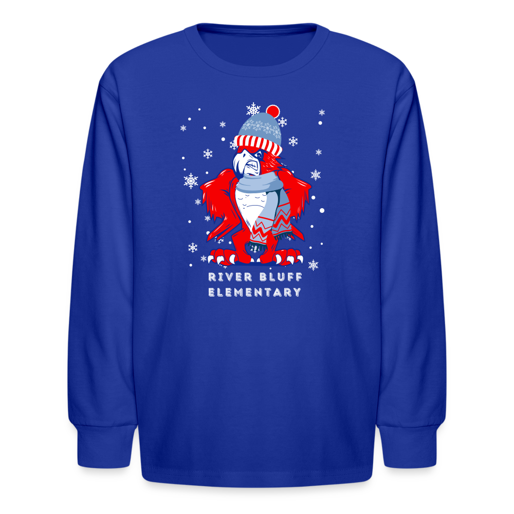 Youth Winter Long Sleeve T-Shirt - more colors available - royal blue