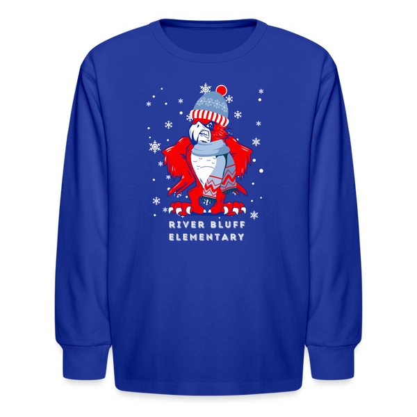 Youth Winter Long Sleeve T-Shirt - more colors available - royal blue