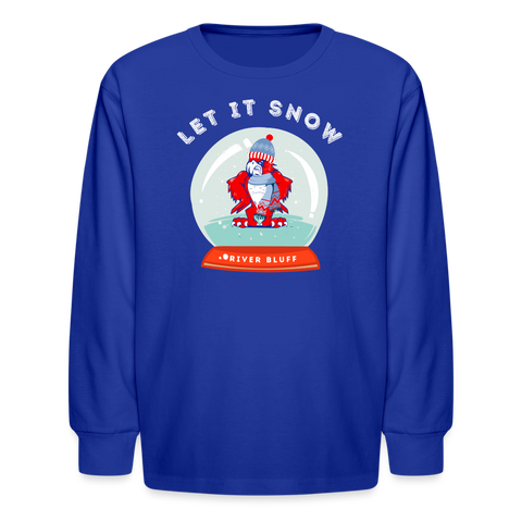 Youth Winter Long Sleeve T-Shirt - more colors available - royal blue