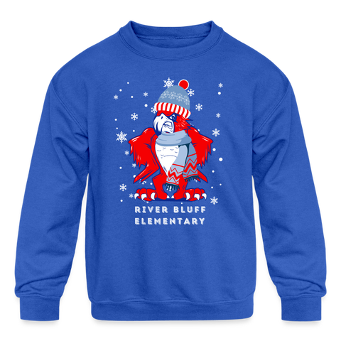 Youth Winter Crewneck Sweatshirt - more colors available - royal blue